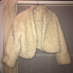 Ella Moss White Fur Coat